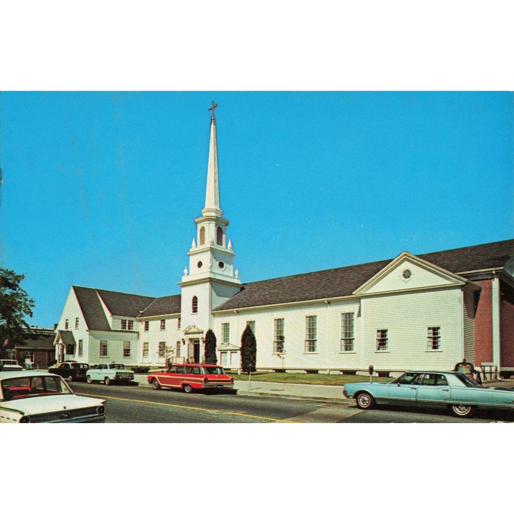 Vintage 1968 Federated Church Hyannis Massachusetts Postcard MA 1690 Bromley Co - Picture 1 of 2